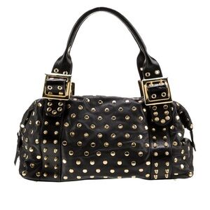 Be & D Leather Studded Shoulder Bag